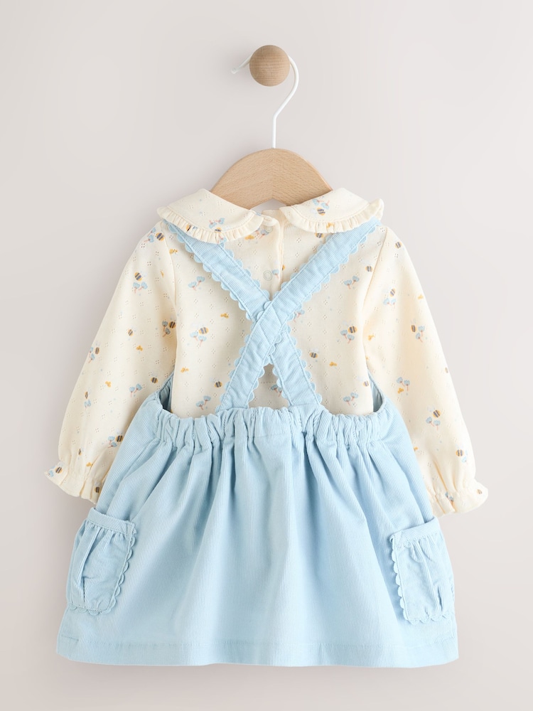Blue Character Baby Pinafore Long Sleeve Bodysuit & Tights Set (0mths-2yrs) - Image 5 of 10