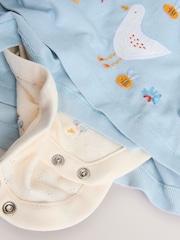 Blue Character Baby Pinafore Long Sleeve Bodysuit & Tights Set (0mths-2yrs) - Image 7 of 10