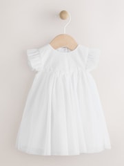 White Mesh Baby Dress (0mths-2yrs) - Image 1 of 6