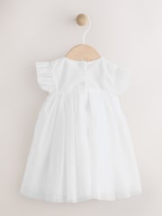 White Mesh Baby Dress (0mths-2yrs) - Image 2 of 6