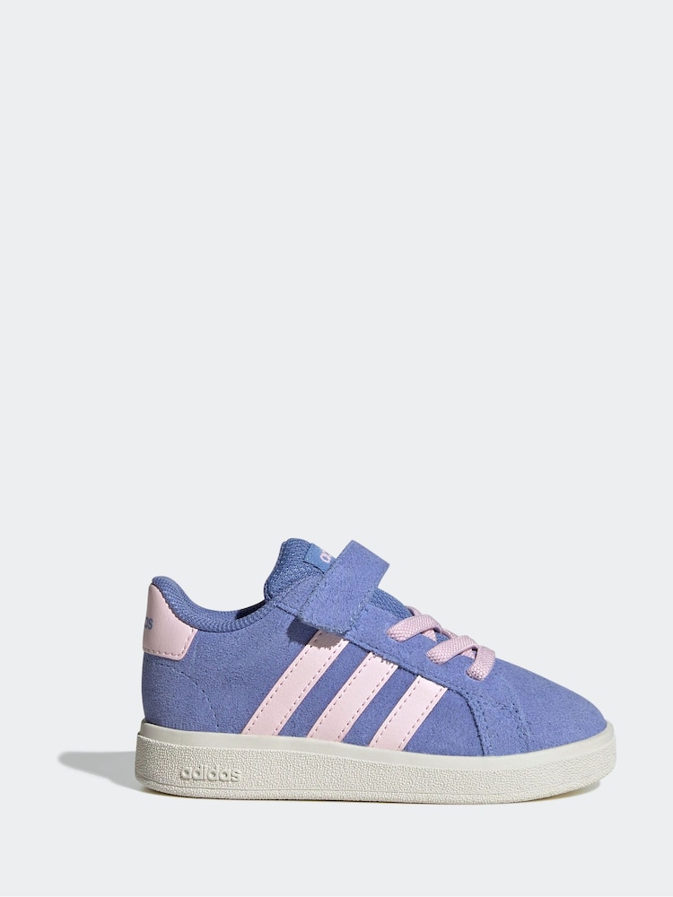 adidas Blue Grand Court Trainers - Image 1 of 9