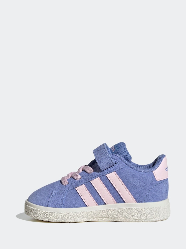 adidas Blue Grand Court Trainers - Image 2 of 9