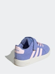 adidas Blue Grand Court Trainers - Image 4 of 9