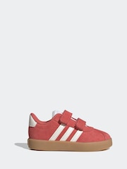 adidas Red VL Court 3.0 Trainers - Image 1 of 9