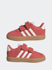 adidas Red VL Court 3.0 Trainers - Image 5 of 9