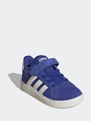 adidas Blue Grand Court Trainers - Image 3 of 9