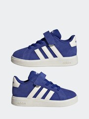 adidas Blue Grand Court Trainers - Image 5 of 9