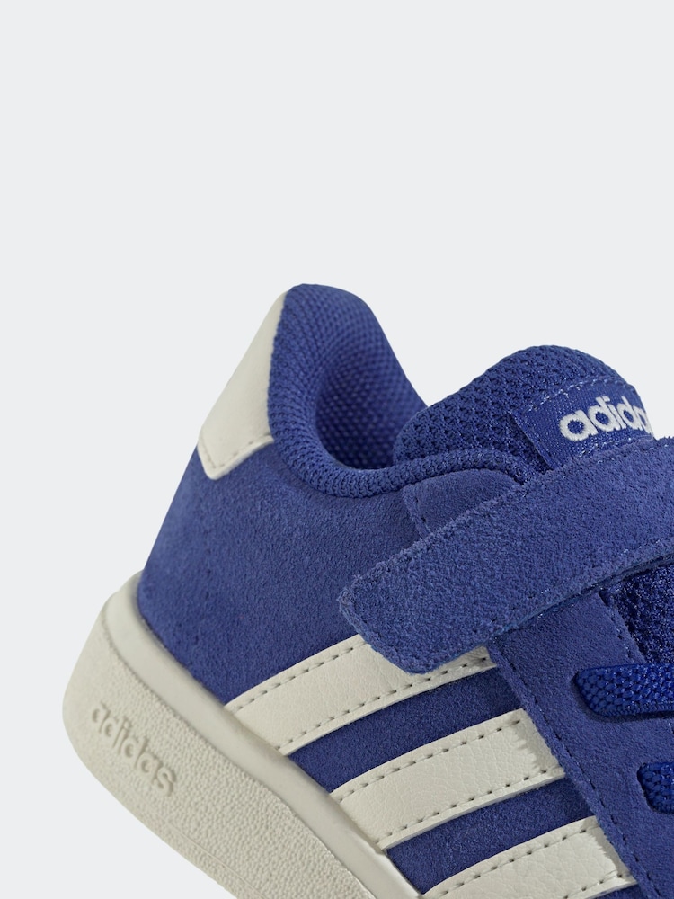 adidas Blue Grand Court Trainers - Image 9 of 9