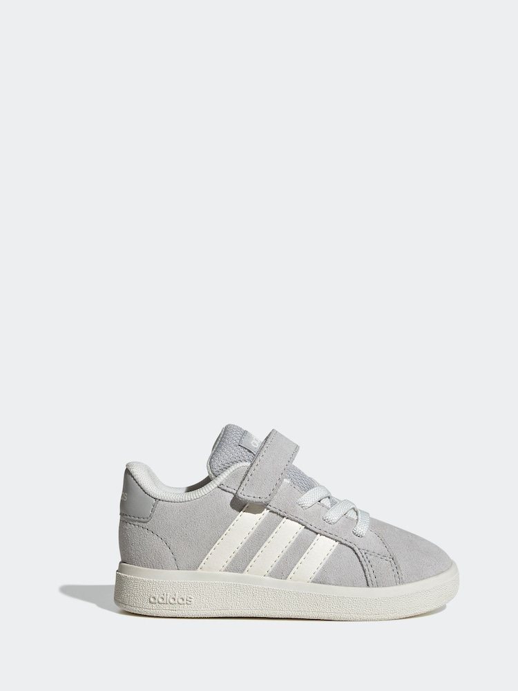 adidas Grey Grand Court Trainers - Image 1 of 9