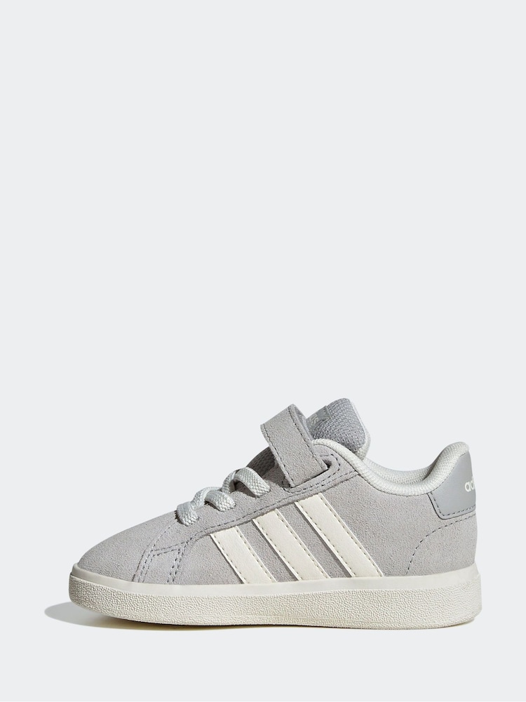 adidas Grey Grand Court Trainers - Image 2 of 9