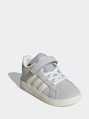 adidas Grey Grand Court Trainers - Image 3 of 9