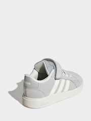 adidas Grey Grand Court Trainers - Image 4 of 9