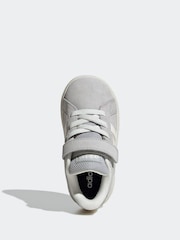 adidas Grey Grand Court Trainers - Image 6 of 9