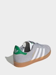 adidas Originals Grey Gazelle Lace Kids Trainers - Image 9 of 10