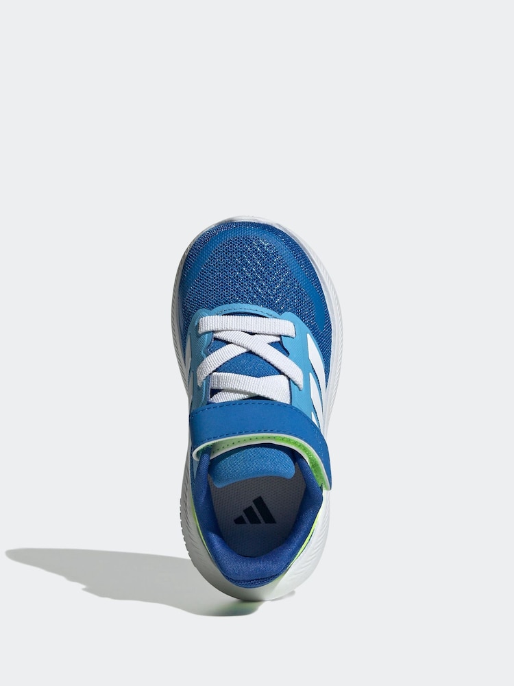 כחול  - adidas נעליים לפעוטות קלות לנעילה עם רכיסת סקוץ', דגם 5 Runfalcon - Image 6 of 9