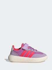 adidas Lilac/Orange Barreda Decode Elastic Lace Kids Trainers - Image 1 of 9