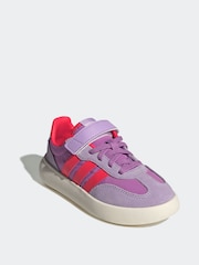 adidas Lilac/Orange Barreda Decode Elastic Lace Kids Trainers - Image 3 of 9