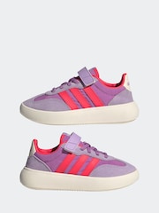 adidas Lilac/Orange Barreda Decode Elastic Lace Kids Trainers - Image 5 of 9