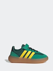 adidas Green/Yellow Barreda Decode Elastic Lace Kids Trainers - Image 1 of 9