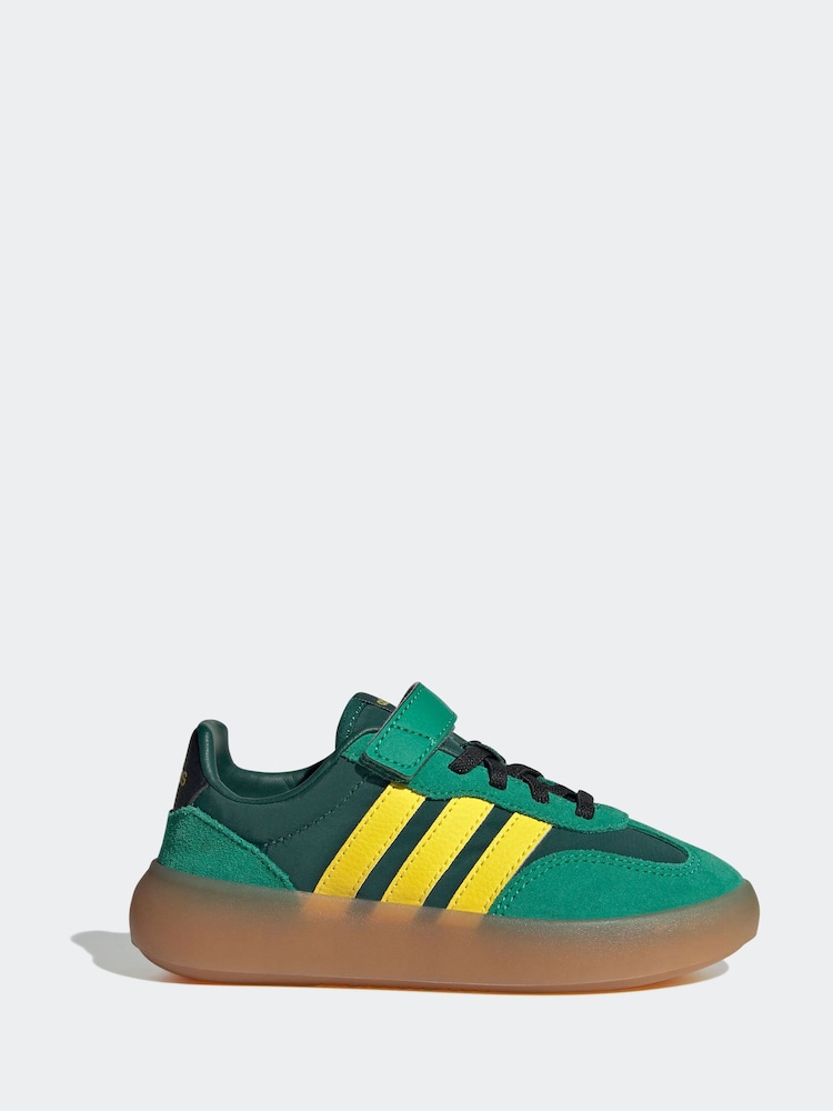 adidas Green/Yellow Barreda Decode Elastic Lace Kids Trainers - Image 1 of 9