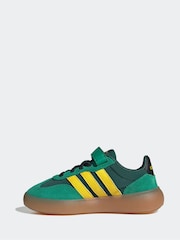 adidas Green/Yellow Barreda Decode Elastic Lace Kids Trainers - Image 2 of 9