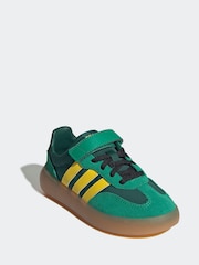adidas Green/Yellow Barreda Decode Elastic Lace Kids Trainers - Image 3 of 9