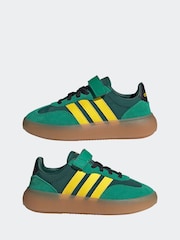 adidas Green/Yellow Barreda Decode Elastic Lace Kids Trainers - Image 5 of 9