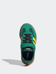 adidas Green/Yellow Barreda Decode Elastic Lace Kids Trainers - Image 7 of 9