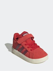 adidas Red Grand Court Trainers - Image 3 of 9