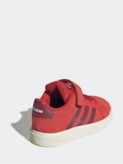 adidas Red Grand Court Trainers - Image 5 of 9
