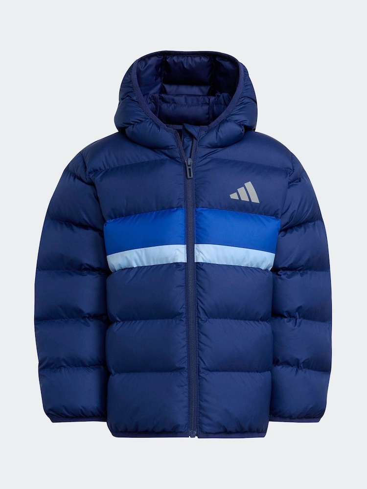 adidas Blue Synthetic Down Little Kids Jacket - Image 6 of 6