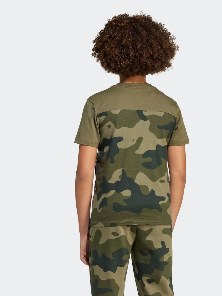 adidas Green Essentials Camo Cotton T-Shirt Kids - Image 2 of 6