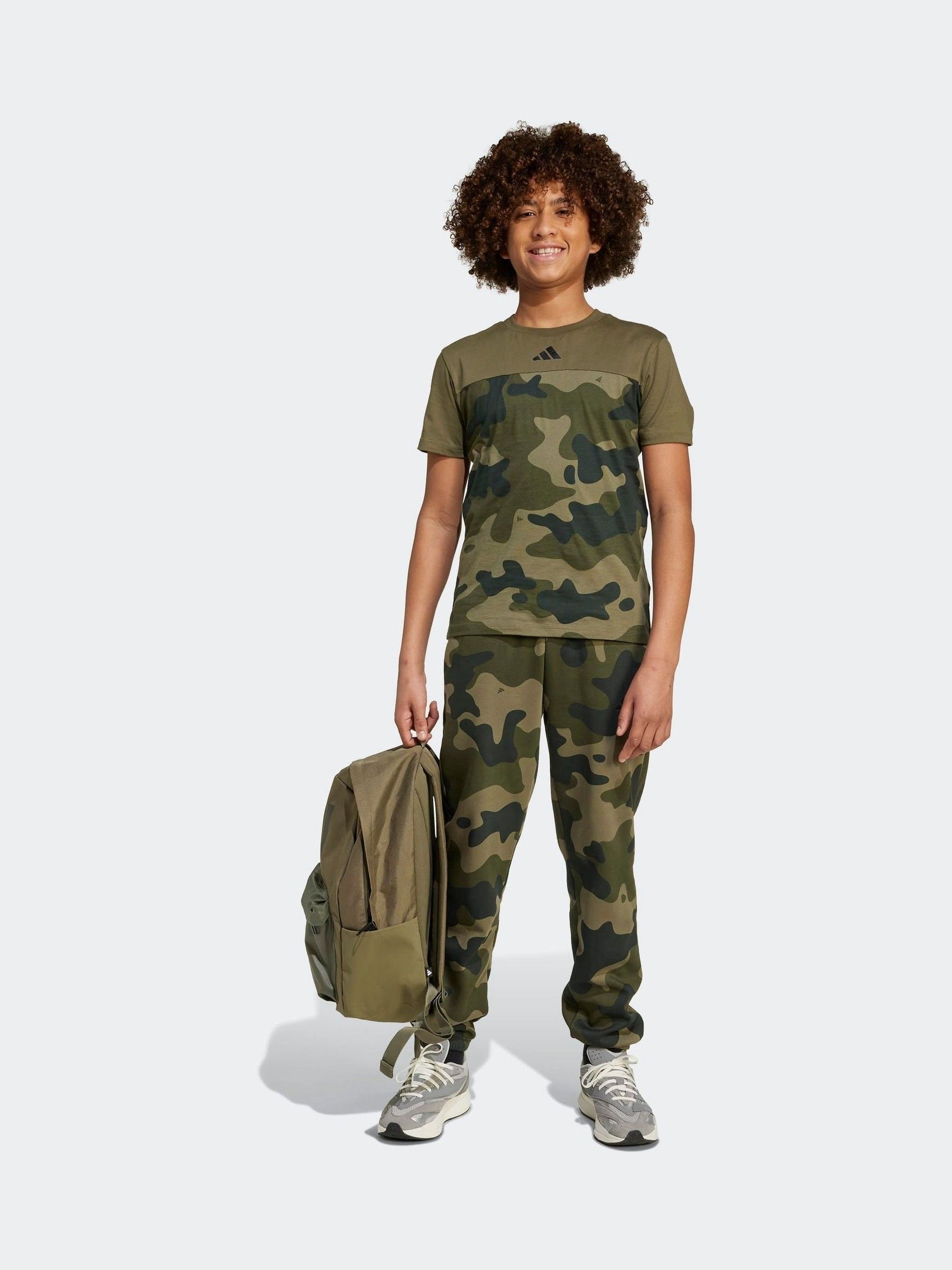 Buy adidas Green Essentials Camo Cotton Kids T-Shirt from Next