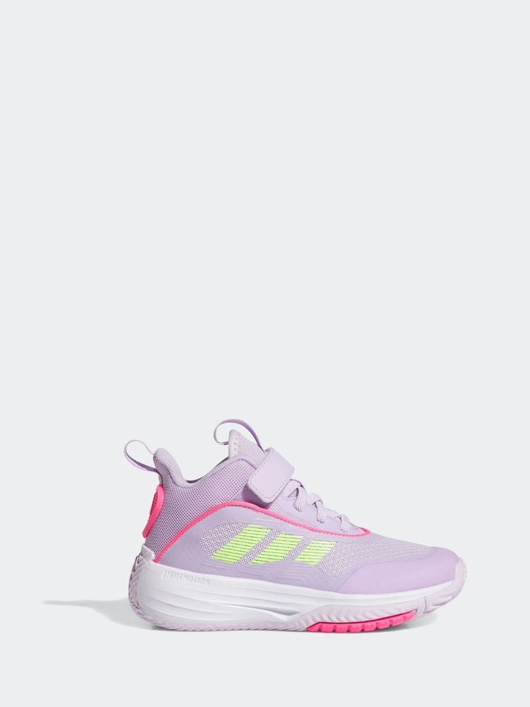 adidas Purple Ownthegame 3.0 K Trainers - Image 1 of 9
