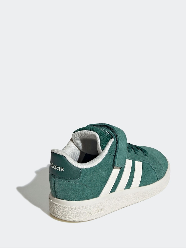 Buy adidas Green Grand Court 2.0 Elastic Lace Infant Trainers from Next USA