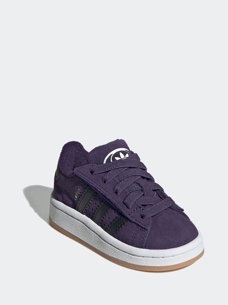 adidas Originals Purple Campus 00s Comfort Closure Elastic Lace Infant Trainers - Image 1 of 11