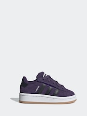 adidas Originals Purple Campus 00s Comfort Closure Elastic Lace Infant Trainers - Image 3 of 11