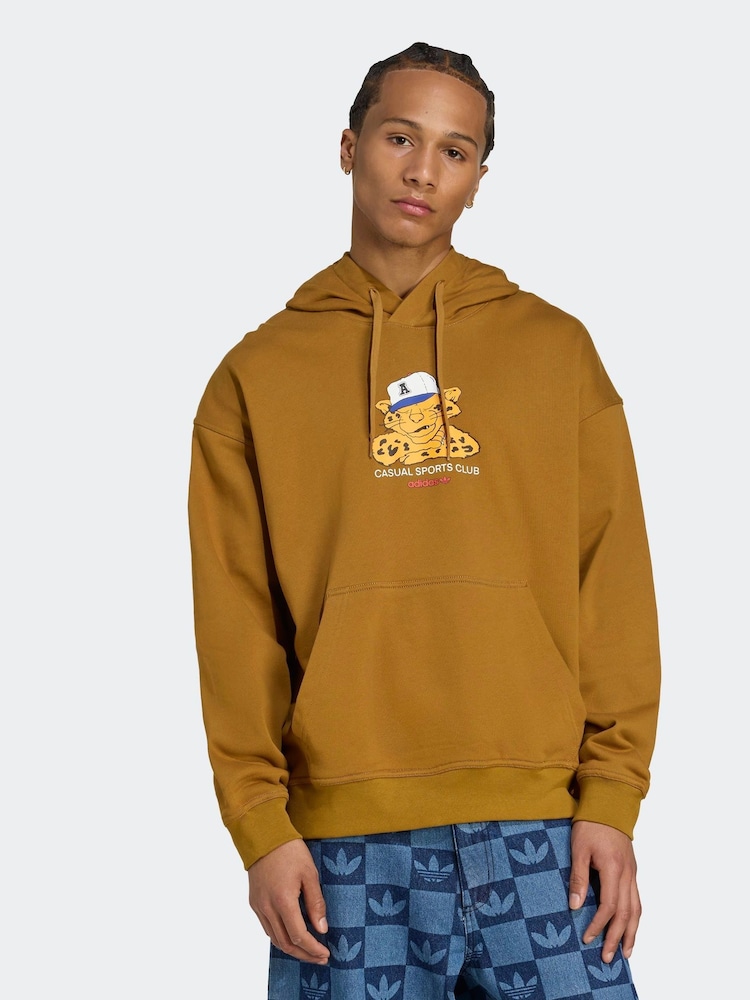 adidas Originals Brown Wabash Loose Hoodie - Image 1 of 6