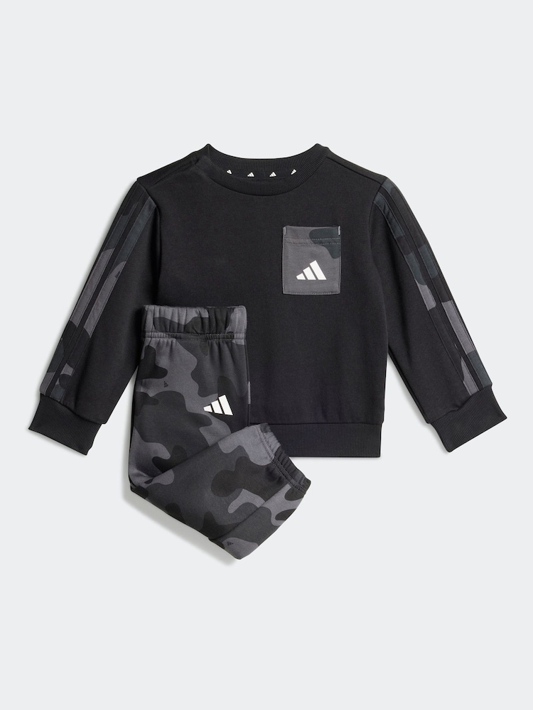 adidas Black Essentials Camo Fleece Sweat top & jogger set Set Infant Kids - Image 1 of 7