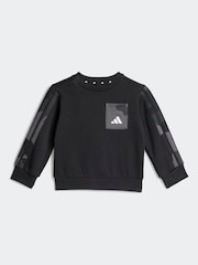 adidas Black Essentials Camo Fleece Sweat top & jogger set Set Infant Kids - Image 2 of 7
