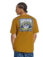 adidas Originals Brown Loose Wabash T-Shirt - Image 2 of 6