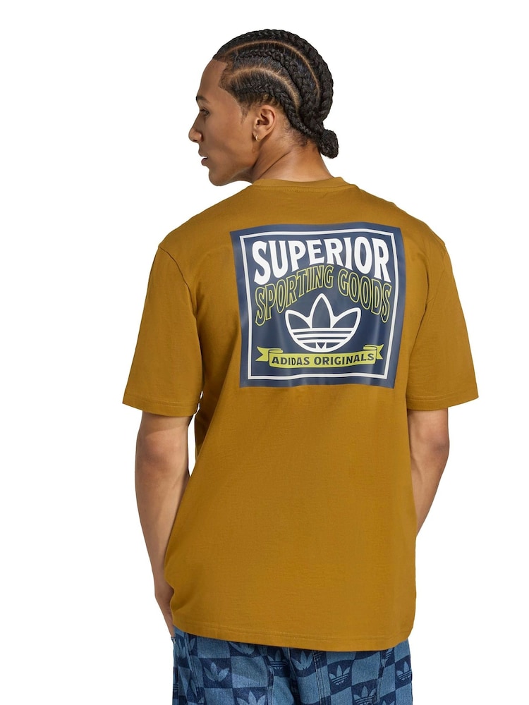 adidas Originals Brown Loose Wabash T-Shirt - Image 2 of 6