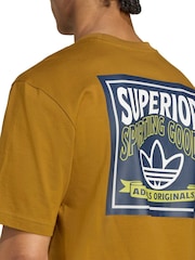 adidas Originals Brown Loose Wabash T-Shirt - Image 5 of 6