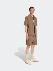 adidas Originals Brown Premium Essentials Utility Cargo Shorts - Image 3 of 6