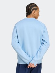 adidas Originals Blue Trefoil Essentials Crew Sweatshirt - Image 2 of 5
