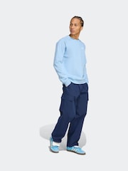 adidas Originals Blue Trefoil Essentials Crew Sweatshirt - Image 3 of 5