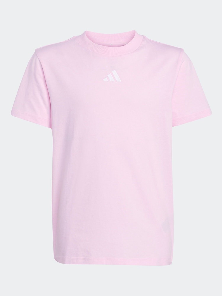 adidas Pink Essentials T-Shirt Kids - Image 1 of 1