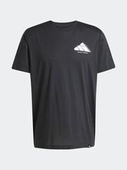 adidas Black Climacool Vintage Training Graphic Print T-Shirt - Image 1 of 1