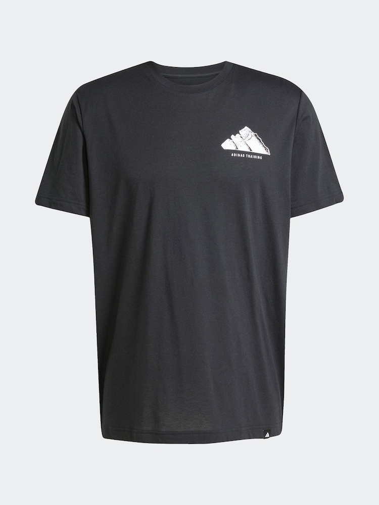 adidas Black Climacool Vintage Training Graphic Print T-Shirt - Image 1 of 1