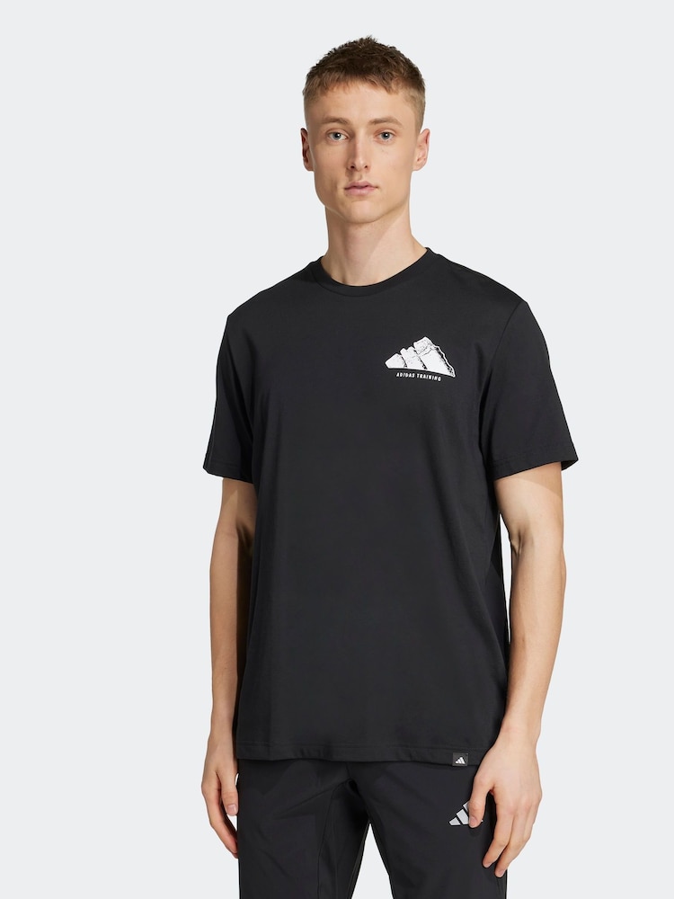 adidas Black Climacool Vintage Training Graphic Print T-Shirt - Image 1 of 6 adidas Black Climacool Vintage Training Graphic Print T-Shirt - Image 1 of 6